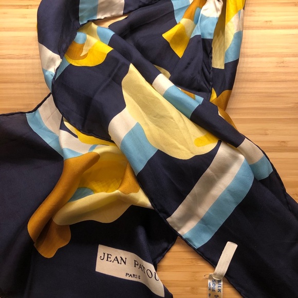 Vintage Accessories - VINTAGE Jean Patou Paris Silk Scarf